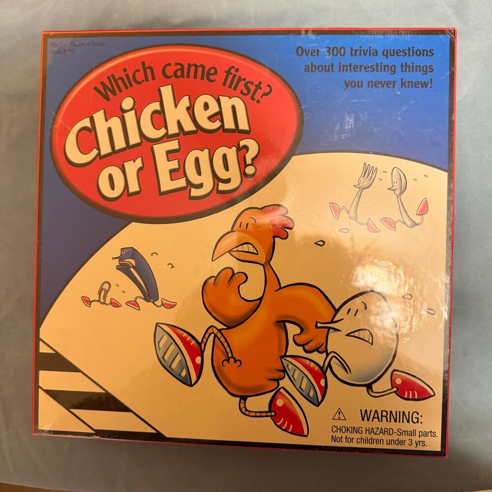 NEW Which Came First? Chicken or Egg Board Game 300 Trivia Questions Family Fun‎